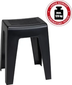 WENKO Badkamerkruk Kumba 38x47cm In Zwart Kunststof - Douchekruk -Merkloos Verkoop 1010x1200 4