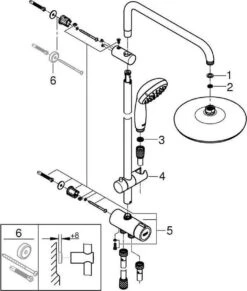 GROHE QuickFix Vitalio Joy 310 Regendouche - CoolTouch - Met Planchet - ø 31 Cm - Chroom 30 GROHE QuickFix Vitalio Joy 310 Regendouche - CoolTouch - Met Planchet - ø 31 Cm - Chroom -Merkloos Verkoop 1017x1200