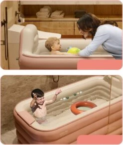 Merkloos Opblaasbaar Bad - Roze - Inclusief Air-Pomp - 1.6 Meter - Opblaasbaar Ligbad - Opblaasbare Badkuip - Zitbad -Merkloos Verkoop 1018x1200 4