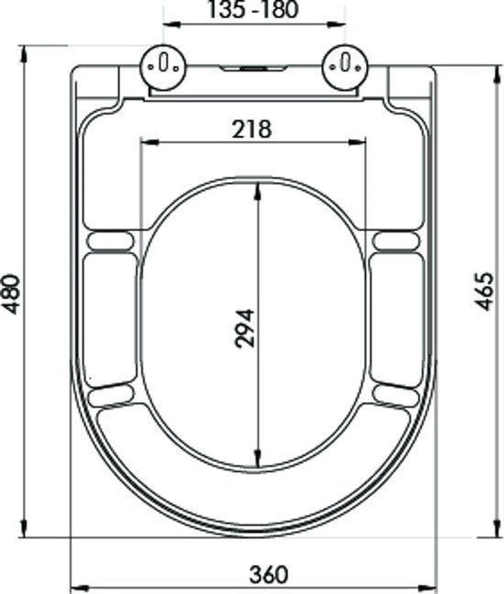 Allibert Wc-bril RAINBOW - D-vorm - Thermodure - Soft Close - Inox Scharnieren - Afklikbaar - Wit 2 Allibert Wc-bril RAINBOW - D-vorm - Thermodure - Soft Close - Inox Scharnieren - Afklikbaar - Wit - Afbeelding 2