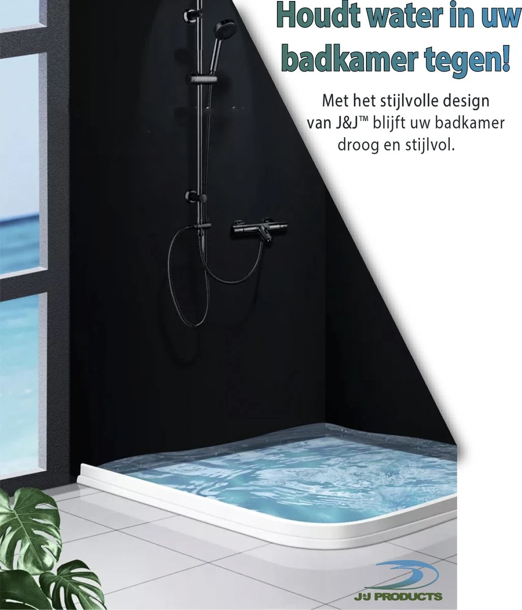 Merkloos Hoge Zelfklevende Waterkering Badkamer 100 Cm - Douchedorpel - Wateroverlast - Douchebak - Waterstopper - Sanitair Dorpel - Water - Douche - Badkamer - Schimmel Badkamer - Douche Kabine - Siliconen 2 Merkloos Hoge Zelfklevende Waterkering Badkamer 100 Cm - Douchedorpel - Wateroverlast - Douchebak - Waterstopper - Sanitair Dorpel - Water - Douche - Badkamer - Schimmel Badkamer - Douche Kabine - Siliconen - Afbeelding 2