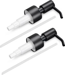 Navaris Roestvrijstalen Zeepdispenserkop Set X2 - Opschroefbare Pompkop Voor Flessen - 26-28 Mm Mondstuk Voor Vloeistof, Lotion - Zwart -Merkloos Verkoop 1031x1200 1