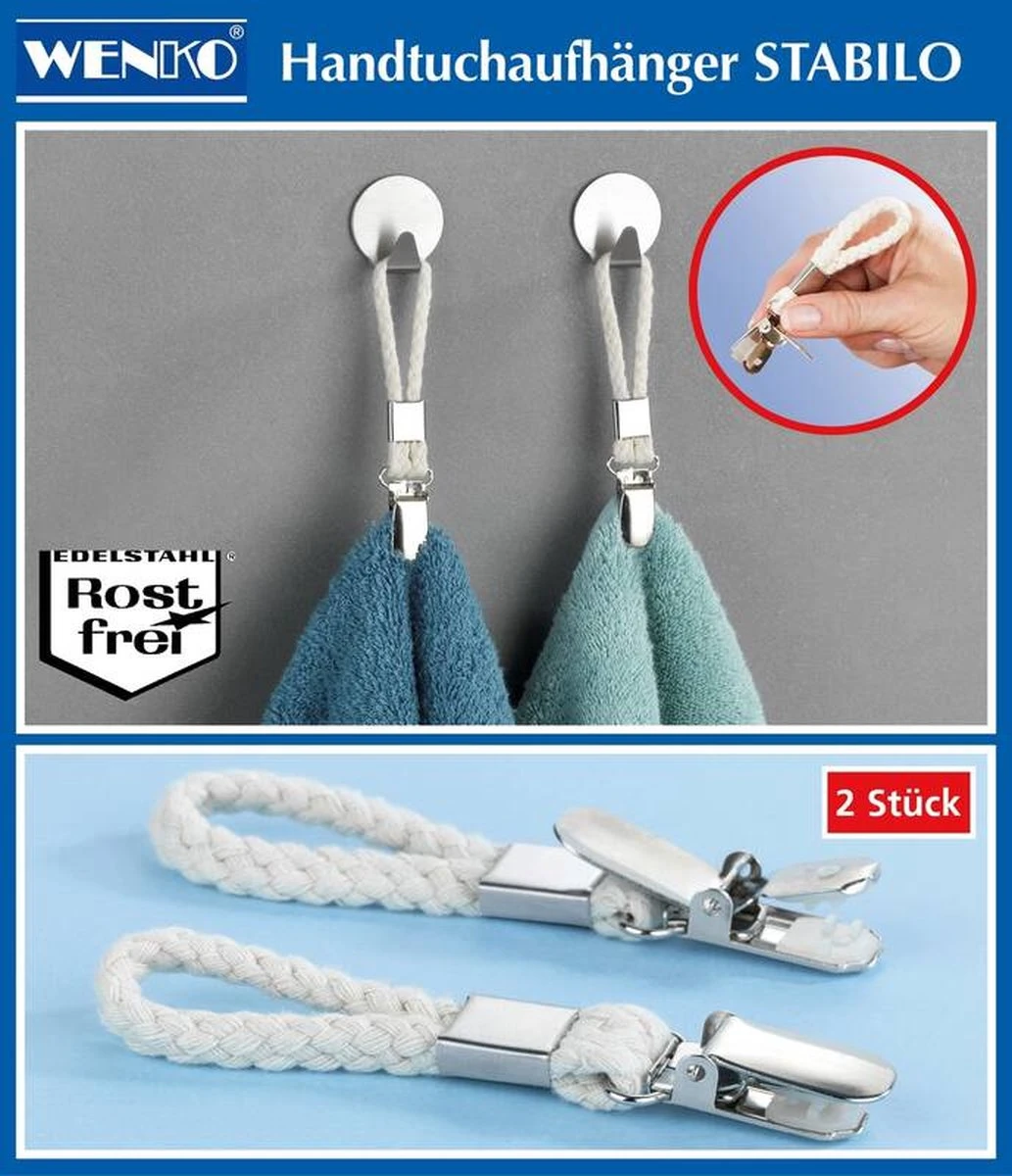 Wenko Handdoekclips , 4 Stuks 5 Wenko Handdoekclips , 4 Stuks - Afbeelding 5