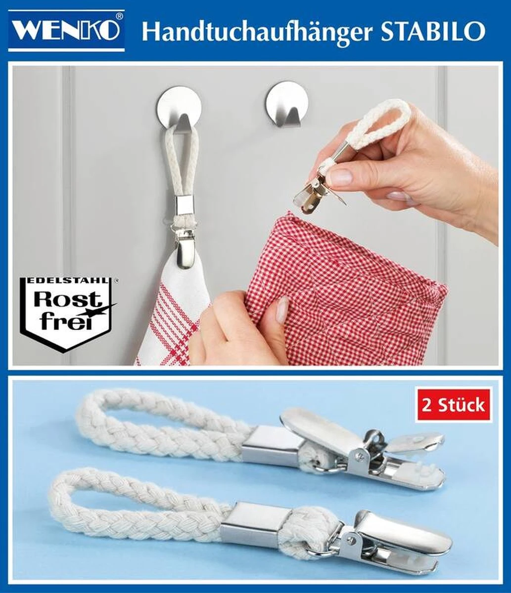 Wenko Handdoekclips , 4 Stuks 7 Wenko Handdoekclips , 4 Stuks - Afbeelding 7