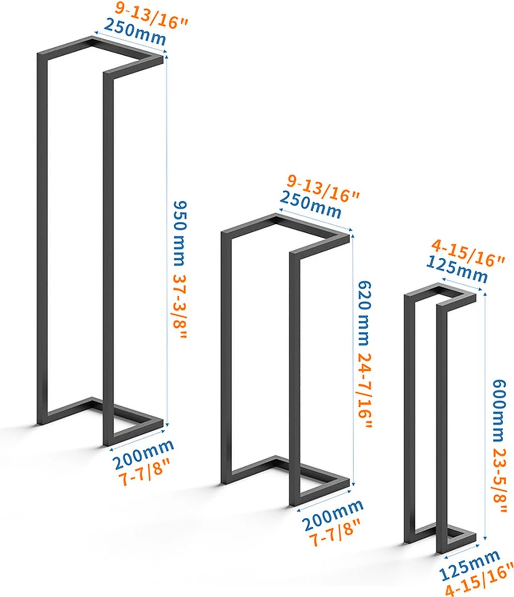 SaniDreams Carbon Handdoekenrek L Zwart - Staal - 90x25x20cm 2 SaniDreams Carbon Handdoekenrek L Zwart - Staal - 90x25x20cm - Afbeelding 2