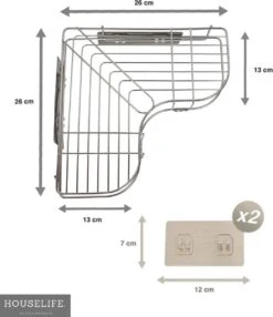 Doucherek Zonder Boren - RVS - Zelfklevend Doucherekje - Hangend – Hoek – Inclusief 2 Muurstickers 11 Doucherek Zonder Boren - RVS - Zelfklevend Doucherekje - Hangend – Hoek – Inclusief 2 Muurstickers -Merkloos Verkoop 1035x1200 3