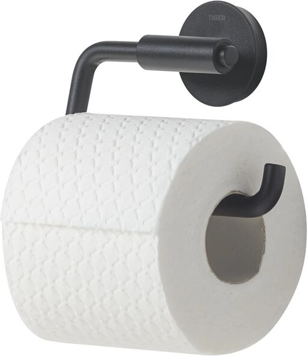 Tiger Urban - Toiletrolhouder Zonder Klep - Zwart 1 Tiger Urban - Toiletrolhouder Zonder Klep - Zwart