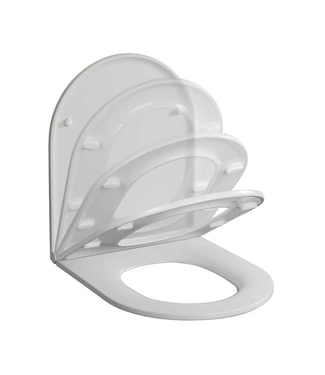 Allibert Wc-bril DUNEO - Duroplast - Inox Scharnieren - Soft Close - Afklikbaar - Wit 4 Allibert Wc-bril DUNEO - Duroplast - Inox Scharnieren - Soft Close - Afklikbaar - Wit - Afbeelding 4