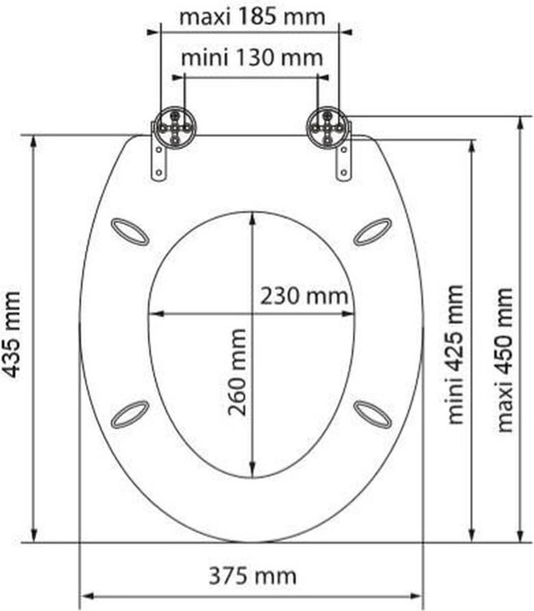 SCHÜTTE WC-Bril 80104 SPIRIT ANTHRAZIT - MDF-Hout - Soft Close - Verchroomde Scharnieren - Gelakt - Gesatineerd Antraciet 9 SCHÜTTE WC-Bril 80104 SPIRIT ANTHRAZIT - MDF-Hout - Soft Close - Verchroomde Scharnieren - Gelakt - Gesatineerd Antraciet - Afbeelding 9