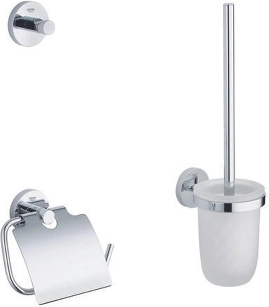 GROHE Essentials Accessoireset - Toiletrolhouder - Toiletborstelset - Haak 4 GROHE Essentials Accessoireset - Toiletrolhouder - Toiletborstelset - Haak - Afbeelding 4
