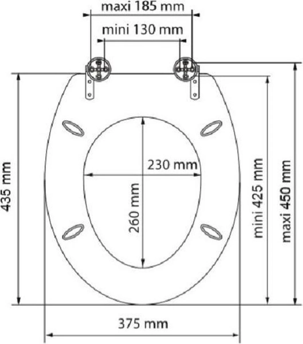 SCHÜTTE WC-Bril 80123 GREY STEEL - MDF-Hout - Soft Close - Verchroomde Scharnieren - Decor - 3-zijdige Print 5 SCHÜTTE WC-Bril 80123 GREY STEEL - MDF-Hout - Soft Close - Verchroomde Scharnieren - Decor - 3-zijdige Print - Afbeelding 5