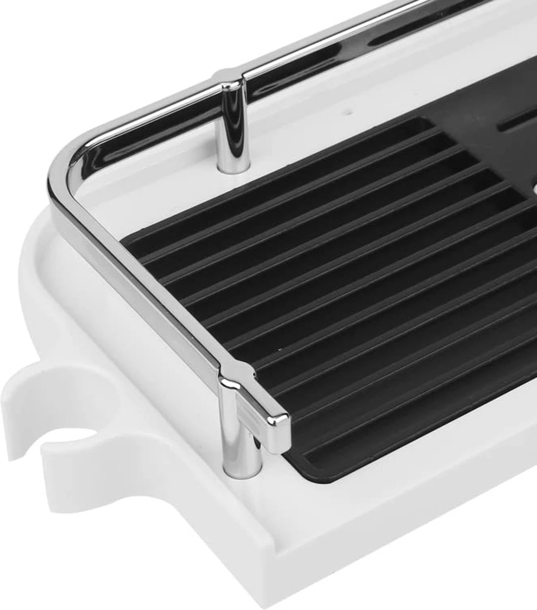 Merkloos Doucherek Zonder Boren –Douchemand- Badkamerrek-Doucheplank- Badkamer Organiser- Doucherek Hangend-Doucherek Zwart – Doucherek Hangend – Badkamer Organizer – Douche Organizer - Doucherekje - Doucherekje Zonder Boren-Zilver-Zwart-Wit 7 Merkloos Doucherek Zonder Boren –Douchemand- Badkamerrek-Doucheplank- Badkamer Organiser- Doucherek Hangend-Doucherek Zwart – Doucherek Hangend – Badkamer Organizer – Douche Organizer - Doucherekje - Doucherekje Zonder Boren-Zilver-Zwart-Wit - Afbeelding 7