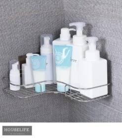 Doucherek Zonder Boren - RVS - Zelfklevend Doucherekje - Hangend – Hoek – Inclusief 2 Muurstickers 13 Doucherek Zonder Boren - RVS - Zelfklevend Doucherekje - Hangend – Hoek – Inclusief 2 Muurstickers -Merkloos Verkoop 1062x1200