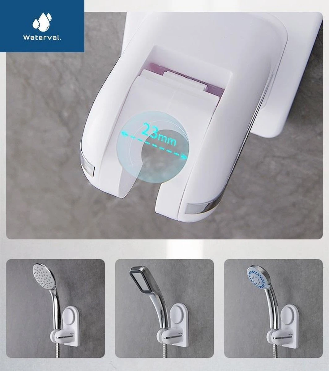 Zelfklevende Douchekophouder Met Zuignap - Universele Douchekop & Handdouche Houder - Verstelbaar - Handdouchehouder - Douche Kop Wandhouder - Zonder Boren & Schroeven 2 Zelfklevende Douchekophouder Met Zuignap - Universele Douchekop & Handdouche Houder - Verstelbaar - Handdouchehouder - Douche Kop Wandhouder - Zonder Boren & Schroeven - Afbeelding 2