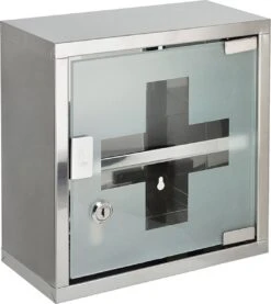 Hoffmanns RVS Medicijnkastje - Glazen Medicijnkast - Badkamerkast - 25x25x12 Cm -Merkloos Verkoop 1069x1200 4