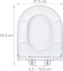 Relaxdays Wc Bril Softclose - D-vorm - Toiletbril Universeel - Toiletdeksel Plastic - Wit 13 Relaxdays Wc Bril Softclose - D-vorm - Toiletbril Universeel - Toiletdeksel Plastic - Wit -Merkloos Verkoop 1073x1200 3