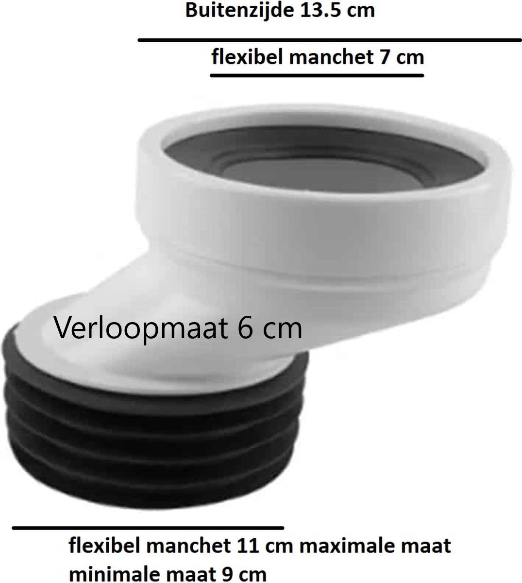 Aloni Toilet Afvoermanchet Excentrisch 6cm 2 Aloni Toilet Afvoermanchet Excentrisch 6cm - Afbeelding 2