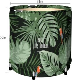 Buxibo - Opvouwbaar Bad Rond - Voor Tuin Of Balkon - Bad Voor Volwassenen En Kinderen - Kinderbad - Opzet Bad - Zitbad - Opvouwbaar Bad - Geïsoleerd - Mobiele Badkuip Met Afvoer - Groen, -Merkloos Verkoop 1079x1200