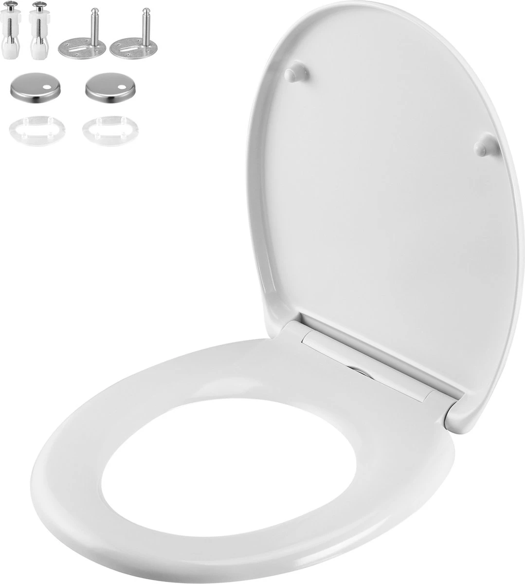 Casaria Wc Bril Duroplastic - Soft-close – Antibacterieel Wit 1 Casaria Wc Bril Duroplastic - Soft-close – Antibacterieel Wit