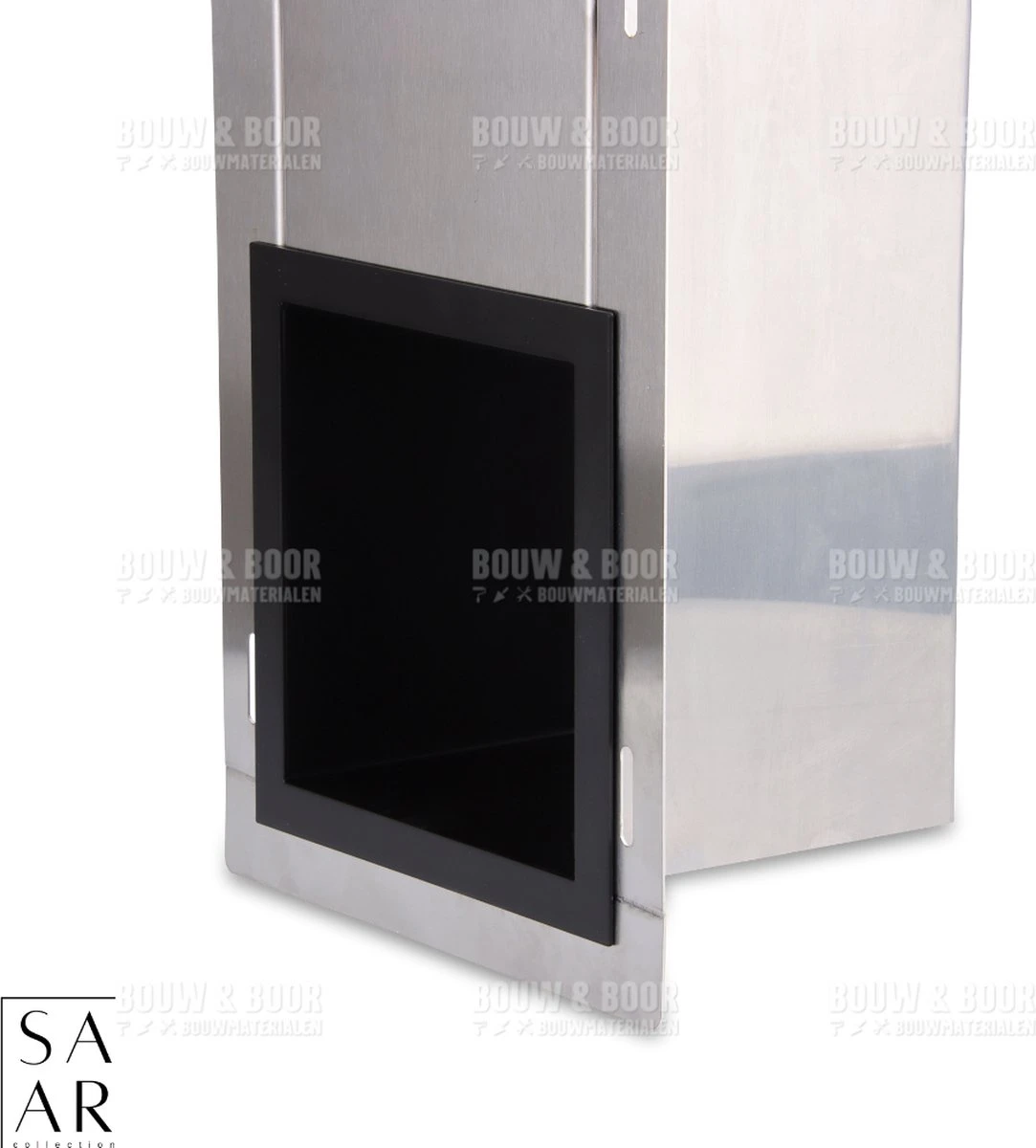 SAAR -Inbouw Toilet Reserve Rolhouder RVS - Met - MAT ZWART - Inzetstuk , (uitneembaar) -72 X 20 X 13 Cm - Inbouwdiepte 12 Cm 5 SAAR -Inbouw Toilet Reserve Rolhouder RVS - Met - MAT ZWART - Inzetstuk , (uitneembaar) -72 X 20 X 13 Cm - Inbouwdiepte 12 Cm - Afbeelding 5