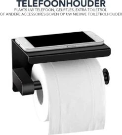 Toiletrolhouder Met Plankje - Zelfklevend Of Boren - WC Rolhouder - Incl. Handdoekhaakjes - Zwart 17 Toiletrolhouder Met Plankje - Zelfklevend Of Boren - WC Rolhouder - Incl. Handdoekhaakjes - Zwart -Merkloos Verkoop 1085x1200