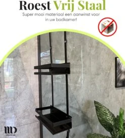 MD Creations ® – Doucherek Zonder Boren - Hangend Met Zuignappen Aan Douchewand – Douchebakje - Doucherek Haak - RVS - 74 X 25 X 10 Cm 14 MD Creations ® – Doucherek Zonder Boren - Hangend Met Zuignappen Aan Douchewand – Douchebakje - Doucherek Haak - RVS - 74 X 25 X 10 Cm -Merkloos Verkoop 1087x1200