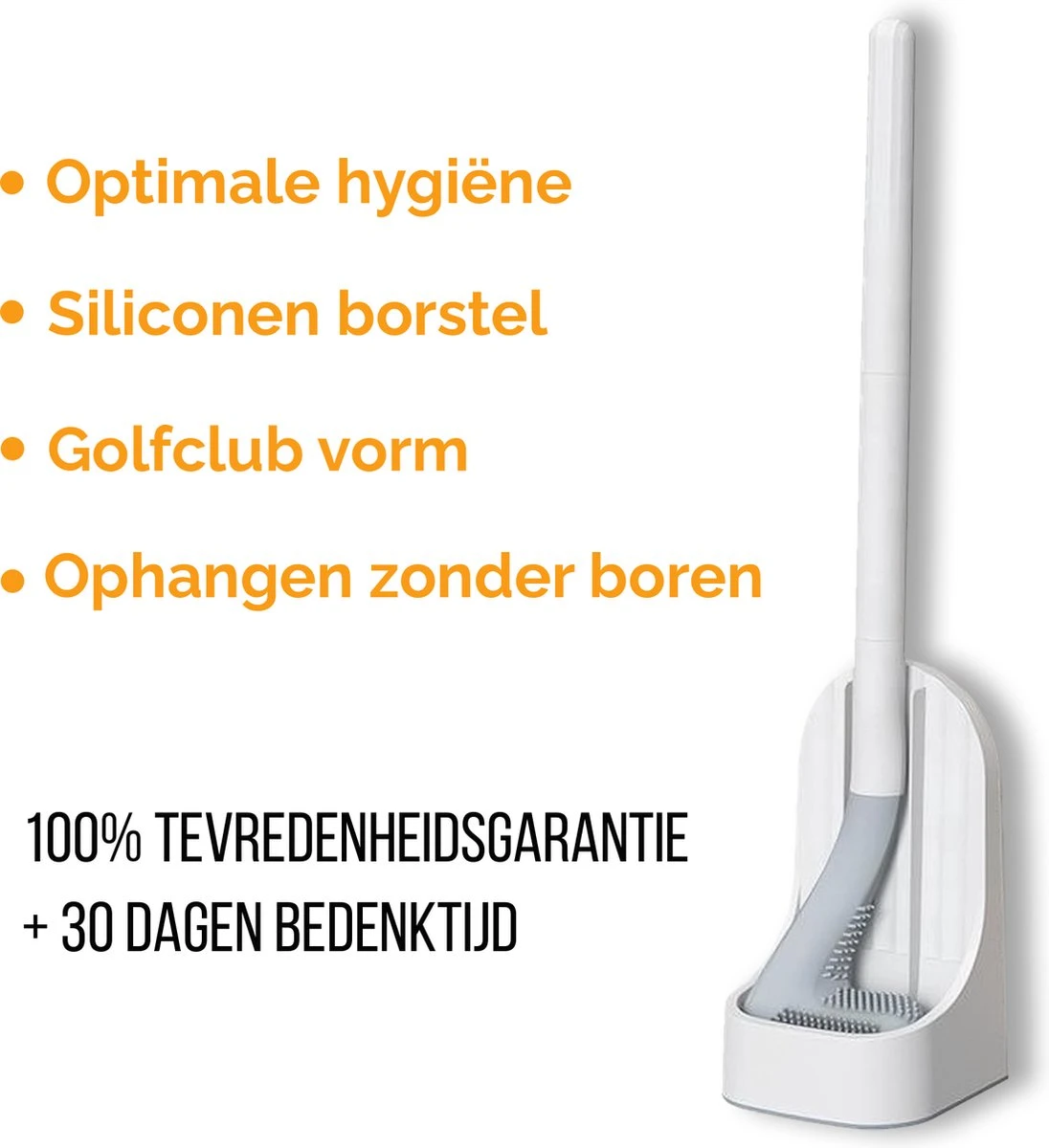 Bradey Toiletborstel Siliconen - WC Borstel Met Houder - Optimale Hygiëne - Golfclub-vorm - Komt In Alle Hoeken 13 Bradey Toiletborstel Siliconen - WC Borstel Met Houder - Optimale Hygiëne - Golfclub-vorm - Komt In Alle Hoeken - Afbeelding 13