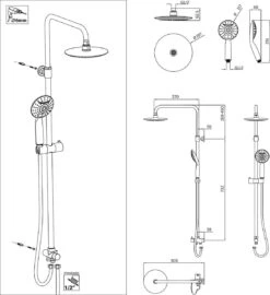 Tiger Luvia Doucheset - Regendouche Ø 20 Cm - Handdouche Ø 12 Cm - 2 Standen - Chroom 12 Tiger Luvia Doucheset - Regendouche Ø 20 Cm - Handdouche Ø 12 Cm - 2 Standen - Chroom -Merkloos Verkoop 1098x1200 2