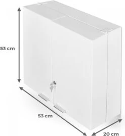 Jago - Afsluitbare XXL Medicijnkast Met 11 Vakken/Compartimenten - Staal - 2 Deuren - 53x53x20 Cm - Wit 29 Jago - Afsluitbare XXL Medicijnkast Met 11 Vakken/Compartimenten - Staal - 2 Deuren - 53x53x20 Cm - Wit -Merkloos Verkoop 1103x1200 5