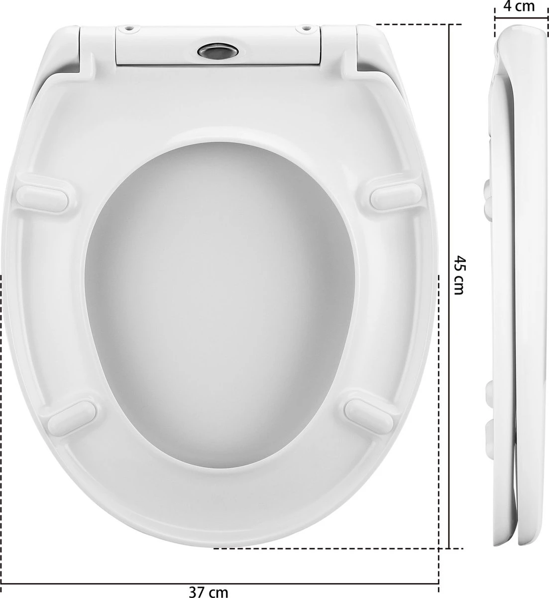 Casaria Wc Bril Duroplastic - Soft-close – Antibacterieel Wit 3 Casaria Wc Bril Duroplastic - Soft-close – Antibacterieel Wit - Afbeelding 3