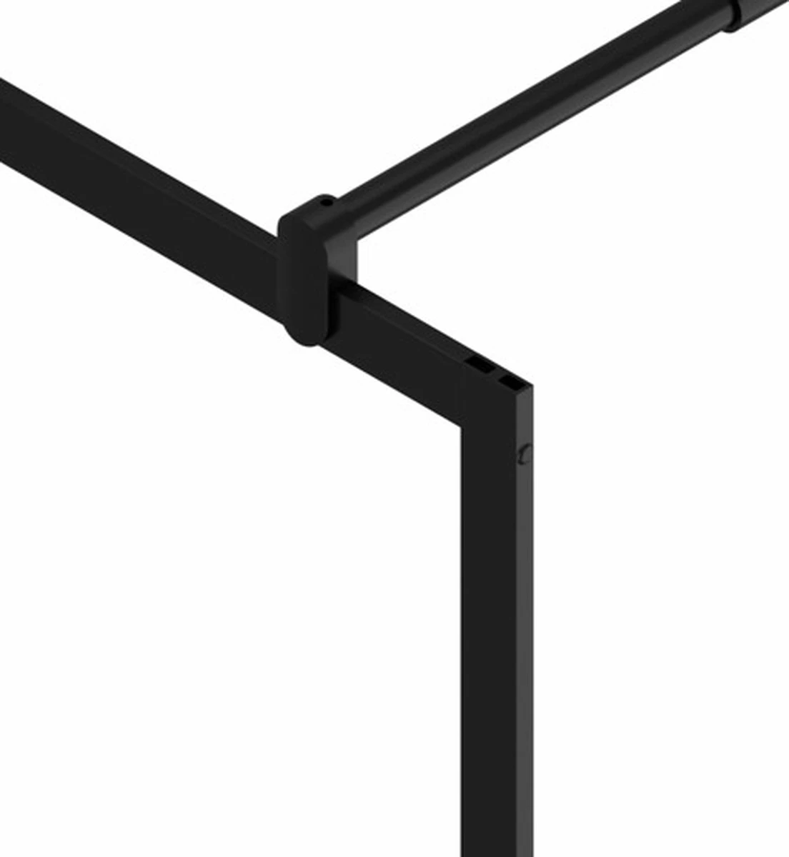 VidaXL Inloopdouchewand Transparant 90x195 Cm ESG-glas Zwart 3 VidaXL Inloopdouchewand Transparant 90x195 Cm ESG-glas Zwart - Afbeelding 3