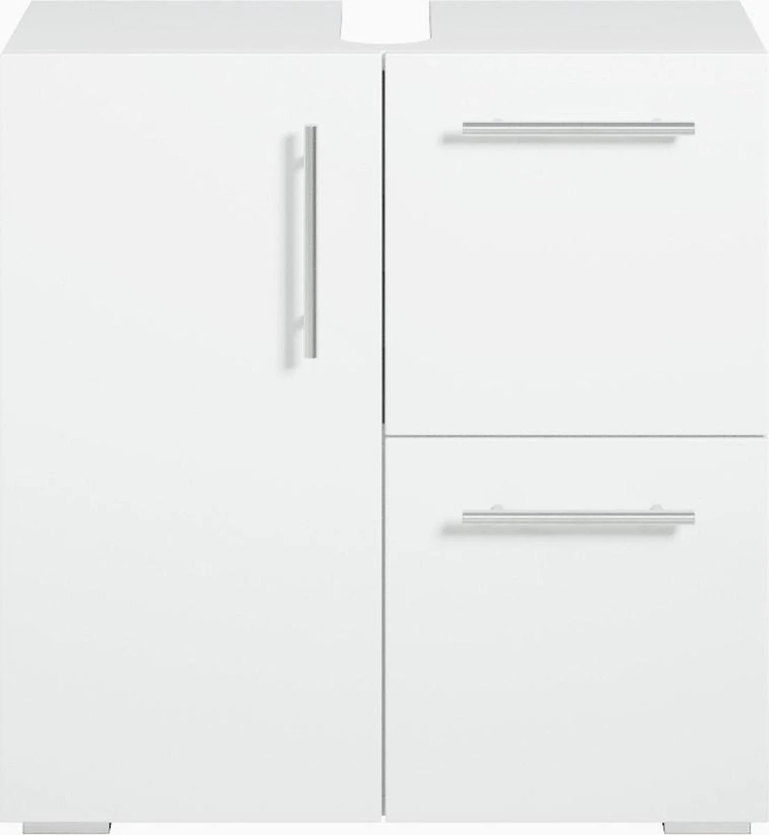 Badplaats Wastafel Onderkast Mars 60 Cm X 30 Cm X 60 Cm - Wit - Badkamerkast – Staand Wastafelmeubel 2 Badplaats Wastafel Onderkast Mars 60 Cm X 30 Cm X 60 Cm - Wit - Badkamerkast – Staand Wastafelmeubel - Afbeelding 2