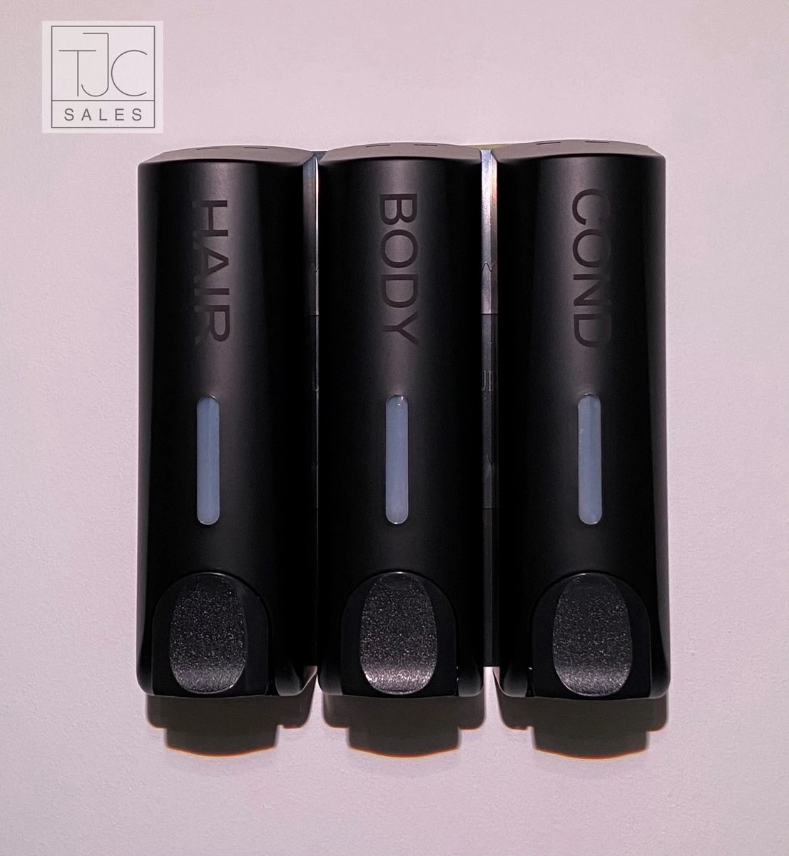 TJCsales Zeepdispenser Drie Reservoirs - Zeepdispenser 3 Reservoirs - Zeepdispenser Wand - Zeepdispenser Wandmontage - Zeepdispenser Hangend - Zeepdispenser Triple - Zeepdispenser Douche - Zeepdispenser Zwart 2 TJCsales Zeepdispenser Drie Reservoirs - Zeepdispenser 3 Reservoirs - Zeepdispenser Wand - Zeepdispenser Wandmontage - Zeepdispenser Hangend - Zeepdispenser Triple - Zeepdispenser Douche - Zeepdispenser Zwart - Afbeelding 2