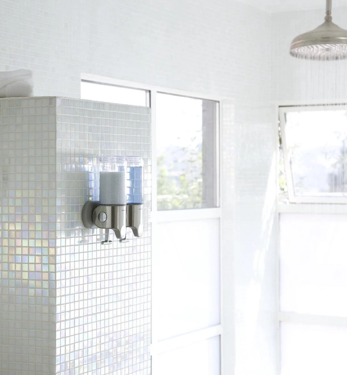 Simplehuman Zeepdispenser Wand Duo - RVS - 22.6x9.4x24.5 Cm - Zilver 5 Simplehuman Zeepdispenser Wand Duo - RVS - 22.6x9.4x24.5 Cm - Zilver - Afbeelding 5