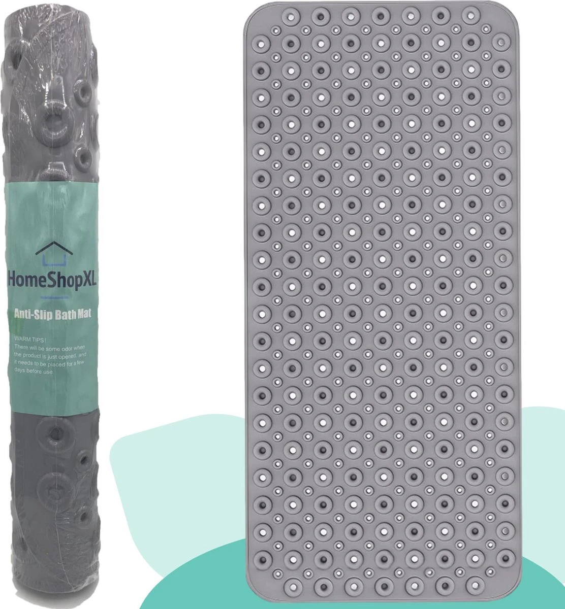 The Original - Douchemat Antislip - Grijs - 88x40cm - Antislipmat Badmat Voor Bad & Douche - Anti Slip Mat Met Zuignappen 11 The Original - Douchemat Antislip - Grijs - 88x40cm - Antislipmat Badmat Voor Bad & Douche - Anti Slip Mat Met Zuignappen - Afbeelding 11