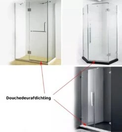 Minismus Douchedeurafdichting Met Waterkering (2 Strips Van 1 Meter, Makkelijk Inkortbaar) - Waterstopper Geschikt Voor Glas Van 6 Tot 8 Mm - Douchedorpel - Lekstrip Voor Horizontale Bevestiging -Merkloos Verkoop 1113x1200 2