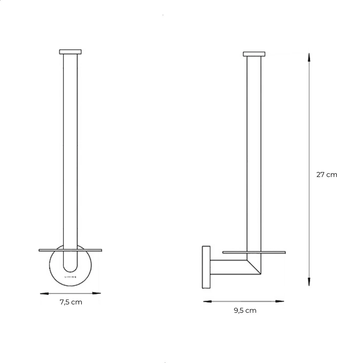 Reserverolhouder Zwart - Voor 2 Rollen - Reserve Rolhouder - Reserverolhouder Hangend - Toiletrolhouder - WC Rolhouder 5 Reserverolhouder Zwart - Voor 2 Rollen - Reserve Rolhouder - Reserverolhouder Hangend - Toiletrolhouder - WC Rolhouder - Afbeelding 5