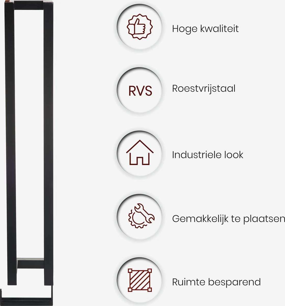 Homestic© - WC Rolhouder Zwart - Balto Industrieel Toiletrolhouder Zonder Boren - Robuuste Toiletrolhouder Met Opslag Voor WC Papier - 70x12x10 CM - Roestvrij Staal - Wit 2 Homestic© - WC Rolhouder Zwart - Balto Industrieel Toiletrolhouder Zonder Boren - Robuuste Toiletrolhouder Met Opslag Voor WC Papier - 70x12x10 CM - Roestvrij Staal - Wit - Afbeelding 2