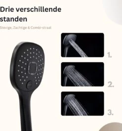 Belliese Doucheset Select - Luxe Douchekop - Doucheslang - Douchekophouder - Douchekop Met Slang - Waterbesparende Douchekop - Badkamer Accessoires - Montage Zonder Boren - 3 Standen - Zwart - Select Knop 14 Belliese Doucheset Select - Luxe Douchekop - Doucheslang - Douchekophouder - Douchekop Met Slang - Waterbesparende Douchekop - Badkamer Accessoires - Montage Zonder Boren - 3 Standen - Zwart - Select Knop -Merkloos Verkoop 1123x1200 6