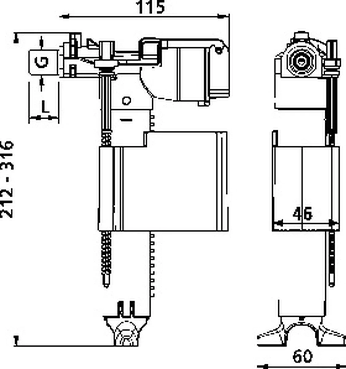 Vlotterkraan Universeel Abu 25,004,00,S001 2 Vlotterkraan Universeel Abu 25,004,00,S001 - Afbeelding 2
