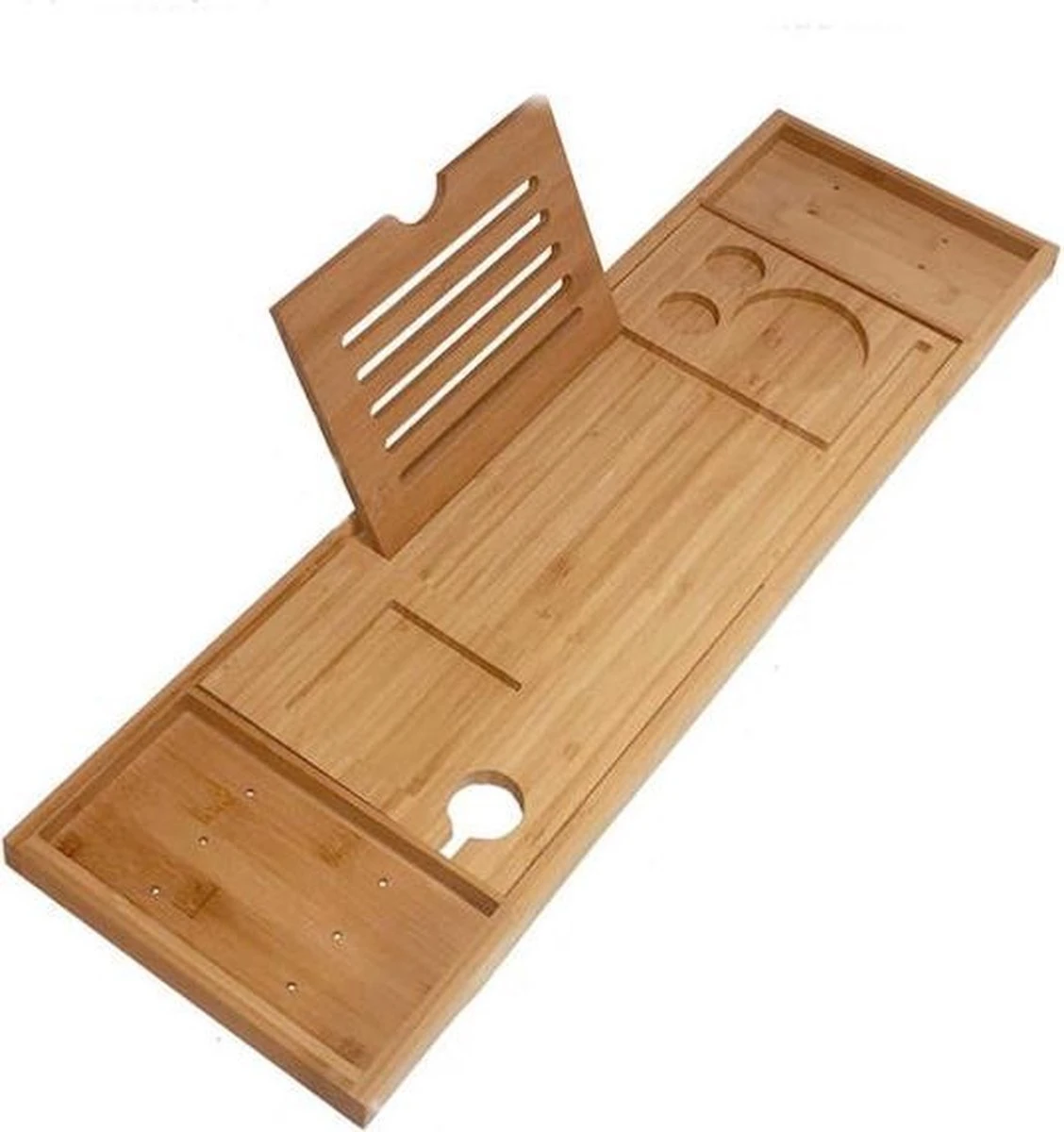 Merkloos Decopatent® Luxe Badplank - Badrekje - Uitschuifbaar 75 Tot 110 Cm - Boekenhouder - Tablethouder - Bamboe Hout Badplankje - Badrek 4 Merkloos Decopatent® Luxe Badplank - Badrekje - Uitschuifbaar 75 Tot 110 Cm - Boekenhouder - Tablethouder - Bamboe Hout Badplankje - Badrek - Afbeelding 4
