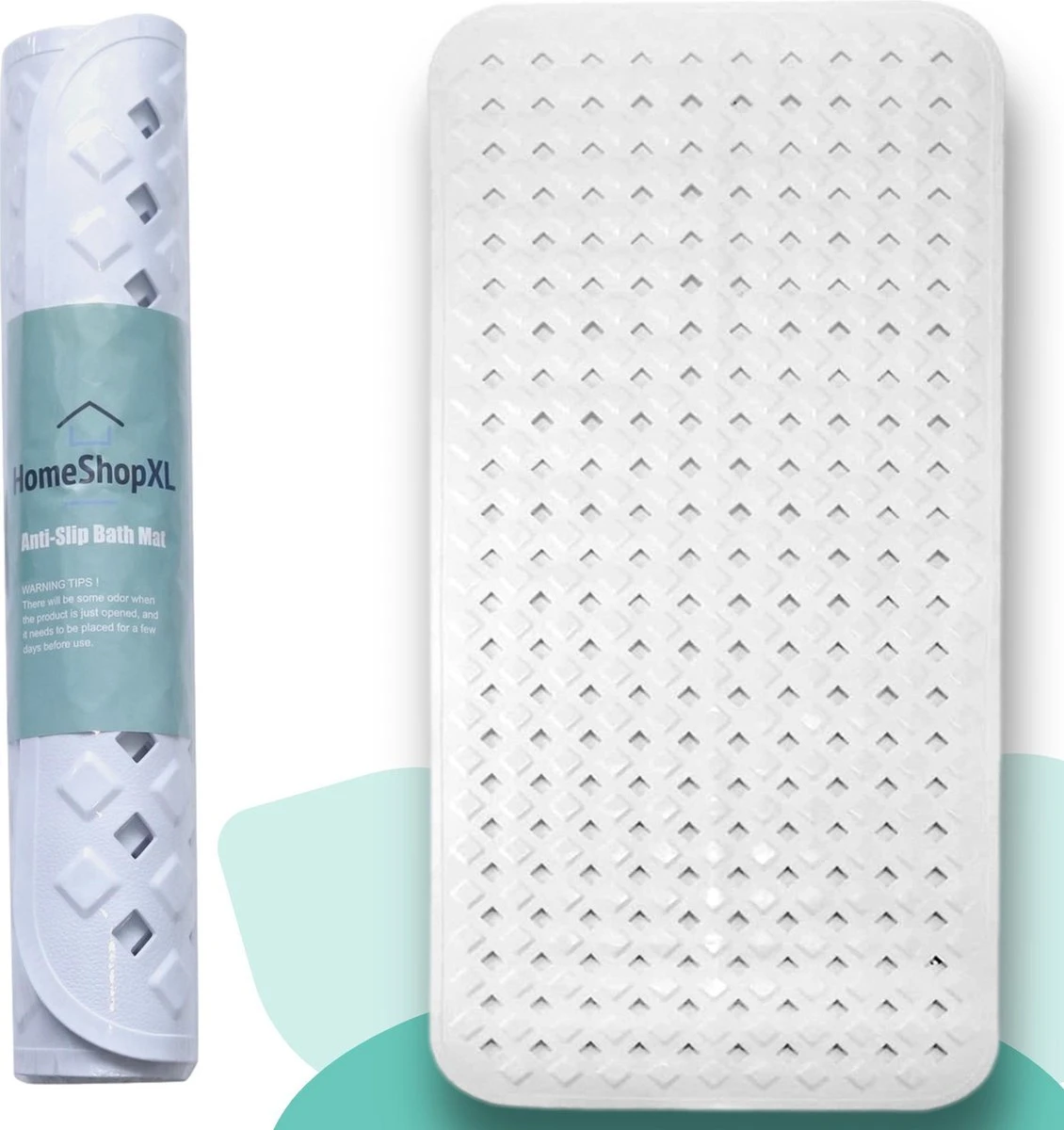 The Original - Douchemat Antislip - Wit - 88x40cm - Antislipmat Badmat Voor Bad & Douche - Anti Slip Mat Met Zuignappen 11 The Original - Douchemat Antislip - Wit - 88x40cm - Antislipmat Badmat Voor Bad & Douche - Anti Slip Mat Met Zuignappen - Afbeelding 11