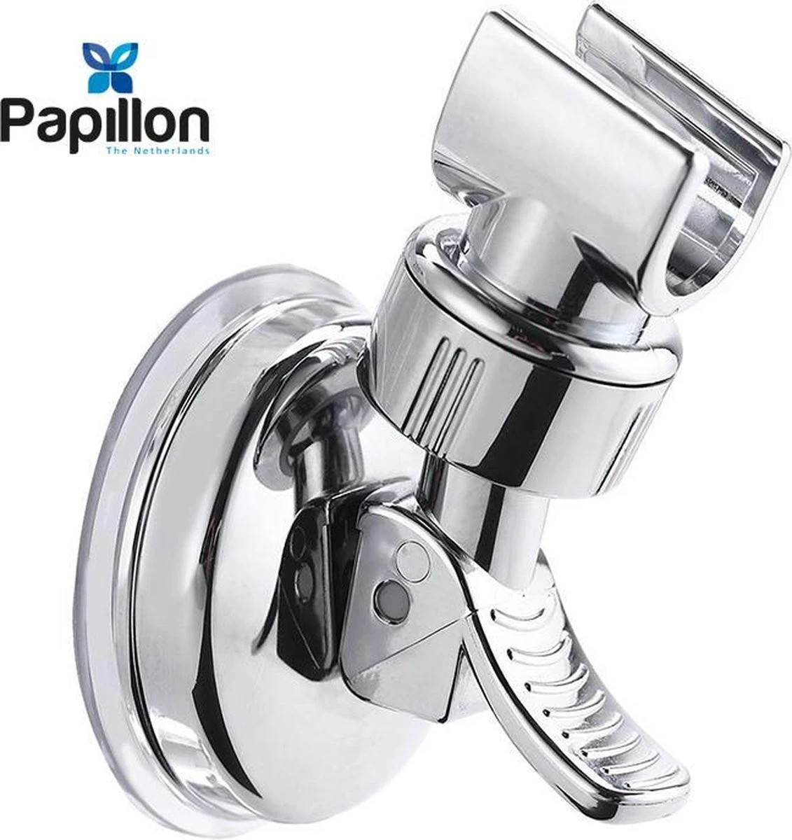 Merkloos Douchekophouder - Grote Zuignap - Klik&Vast - Draaibaar - Chroom 5 Merkloos Douchekophouder - Grote Zuignap - Klik&Vast - Draaibaar - Chroom - Afbeelding 5