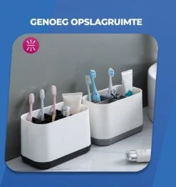 Roegaarden Tandenborstelhouder – Badkamer Organizer – 6 Sorteervakken - Met Lekbak -Wit -Merkloos Verkoop 1132x1200 3