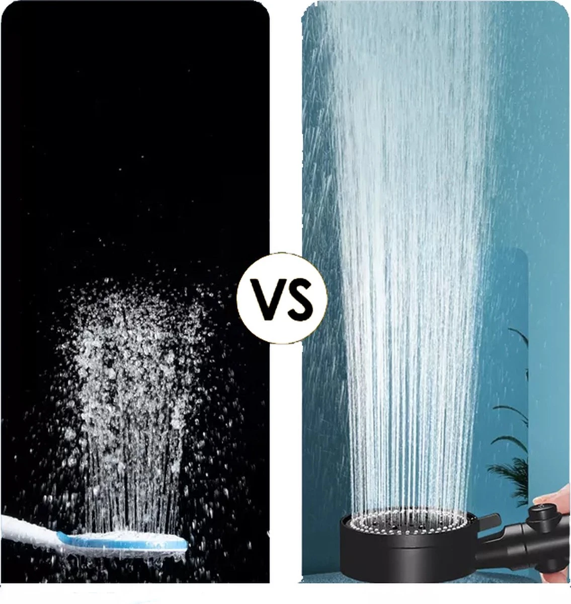 Merkloos Waterbesparende Douchekop - Handdouche - Regendouche - Met ECO STOP Knop - 5 Standen - ABS - Zwart 3 Merkloos Waterbesparende Douchekop - Handdouche - Regendouche - Met ECO STOP Knop - 5 Standen - ABS - Zwart - Afbeelding 3