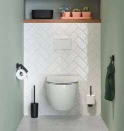 Tiger Carv - Toiletrolhouder Met Klep - Zwart -Merkloos Verkoop 1142x1200