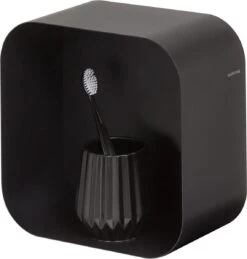 Sealskin Brix - Wandkubus Wandelement Wandrek - 12x24x24 Cm - Metaal - Zwart