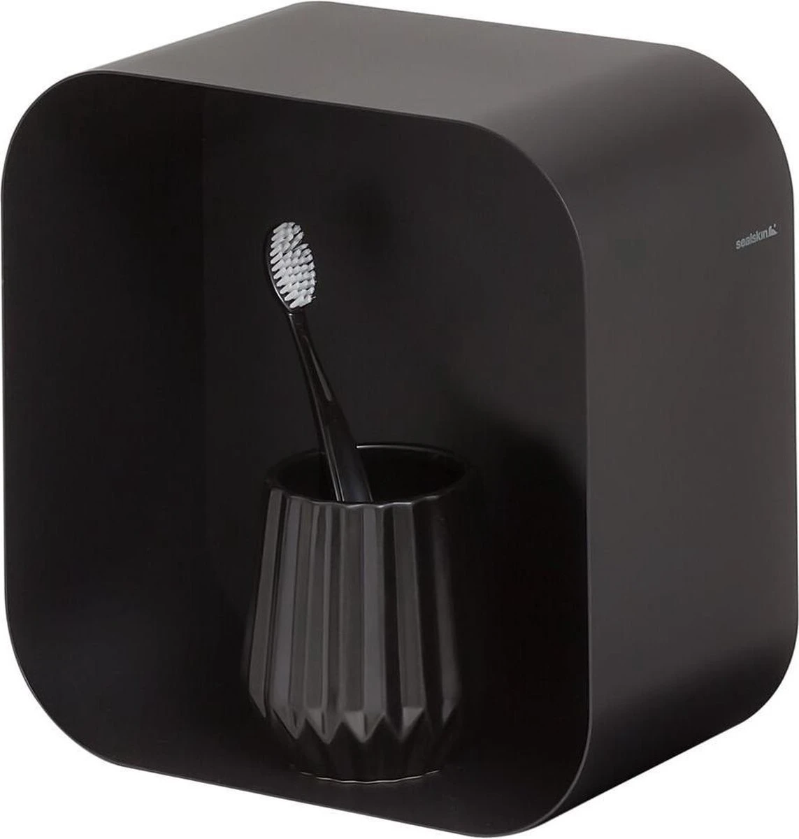 Sealskin Brix - Wandkubus Wandelement Wandrek - 12x24x24 Cm - Metaal - Zwart 1 Sealskin Brix - Wandkubus Wandelement Wandrek - 12x24x24 Cm - Metaal - Zwart