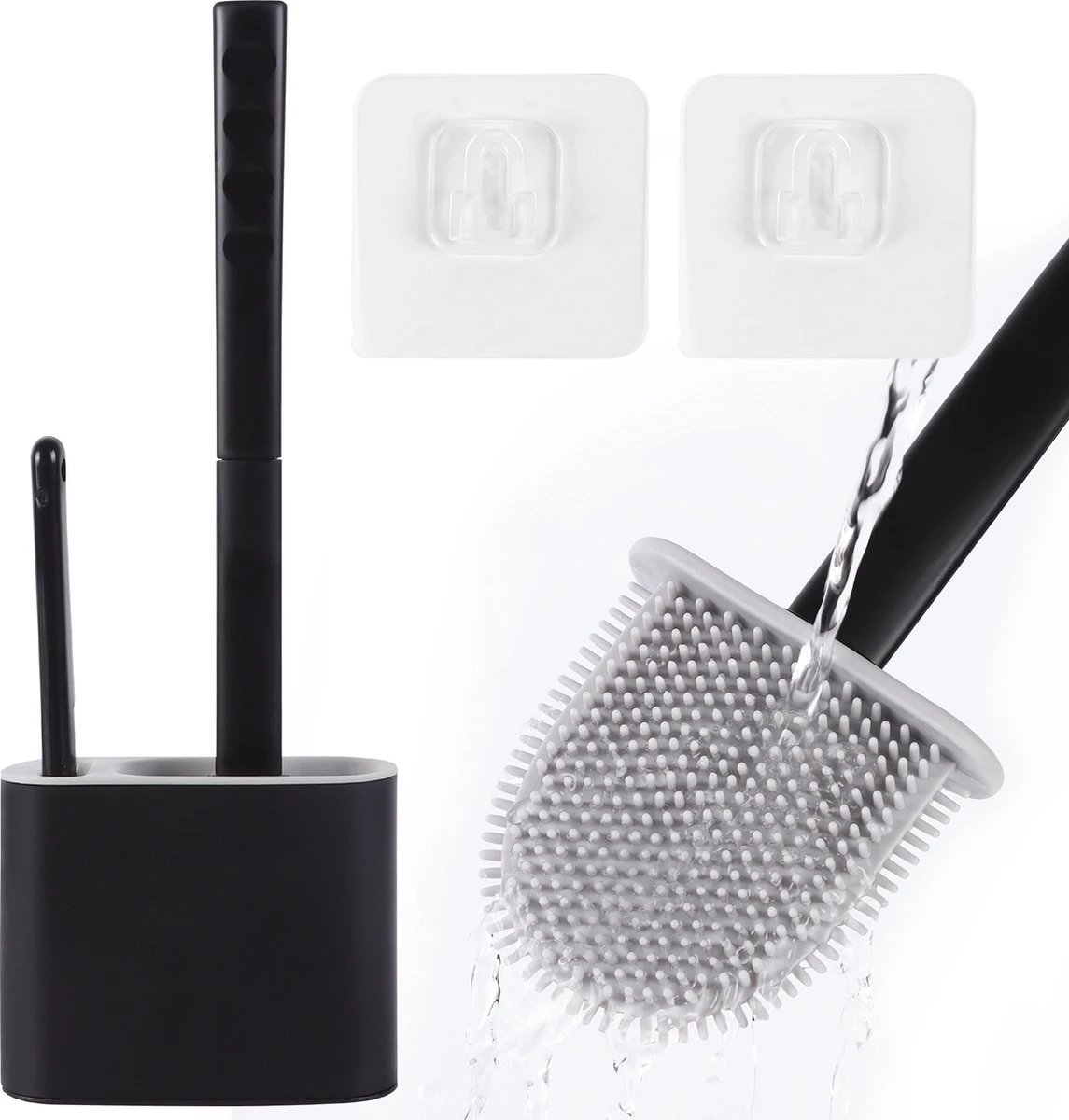 Lopoleis WC Borstel – Toiletborstel – Gesloten Bodem – WC Borstel Met Randreiniger – Siliconen – Zwart – WC Borstel Met Houder – Vrijstaand – Hangend – WC Borstel En Houder 9 Lopoleis WC Borstel – Toiletborstel – Gesloten Bodem – WC Borstel Met Randreiniger – Siliconen – Zwart – WC Borstel Met Houder – Vrijstaand – Hangend – WC Borstel En Houder - Afbeelding 9