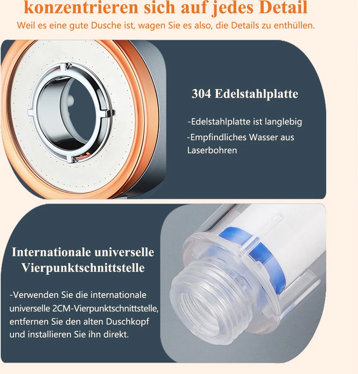 Douchekop - Regendouche Kop - Handdouche Met Hoge Druk - Blazelife Ionische Douchekop - Doucheslang - Dubbele Draaibaar - RVS - Met Slang En Houder 3 Douchekop - Regendouche Kop - Handdouche Met Hoge Druk - Blazelife Ionische Douchekop - Doucheslang - Dubbele Draaibaar - RVS - Met Slang En Houder - Afbeelding 3